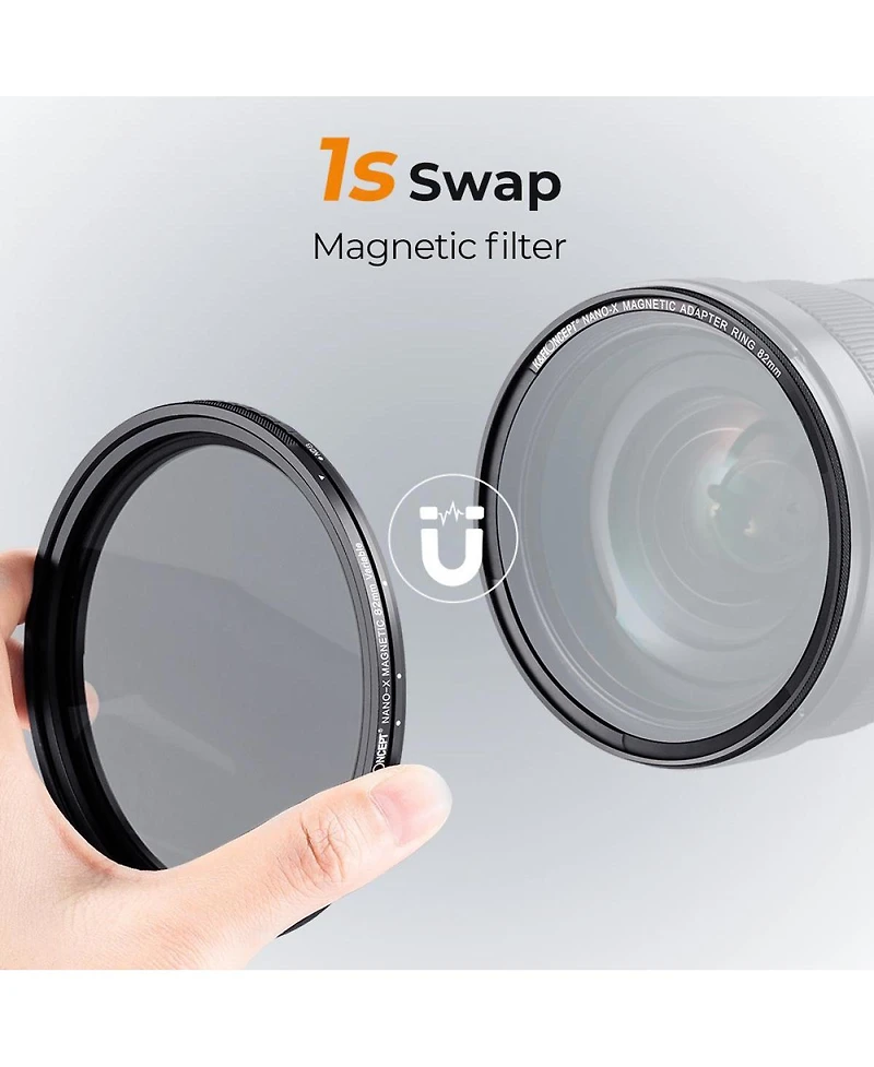 K&F Concept 67mm Nano-x ND8-128 3-7 Stop Magnetic Variable Neutral Density Lens Filter