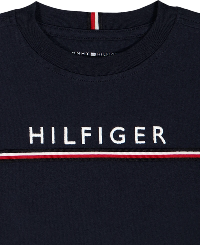 Tommy Hilfiger Boys' 2T-7 Crewneck T-Shirt and Shorts, 2-Piece Set