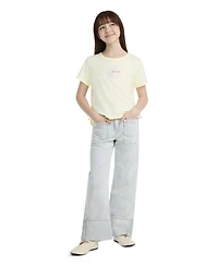 Levi's Girls' 7-16 Daisy Side Tie Round Neck Top