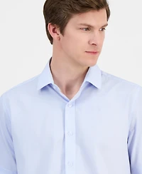Dylan Park Men's Slim-Fit Performance Four-Way Stretch Short-Sleeve Dress Shirt