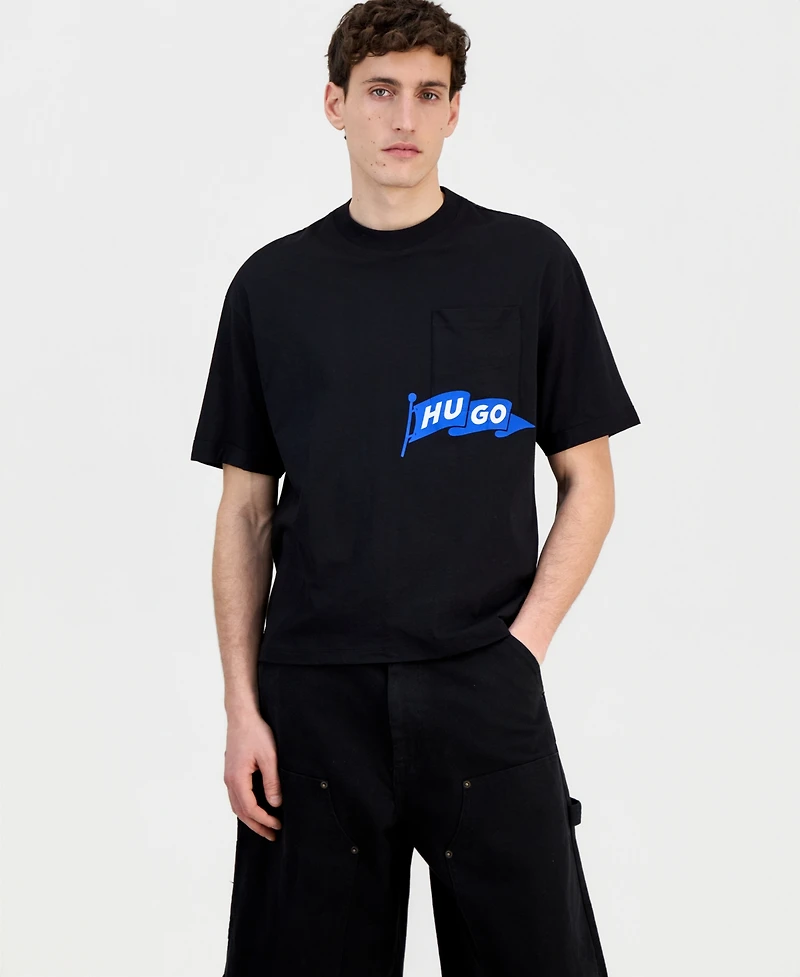 Hugo Boss Men's Cotton Pocket Logo Crewneck T-Shirt