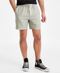Sun + Stone Men's Chase Regular-Fit 6" Linen Blend Shorts, Exclusively at Macy's