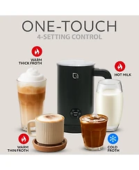 Willow Kitchen 4-in-1 Electric Milk Frother and Steamer -Barista Quality Froth Steam - Hot Cold Foam Options