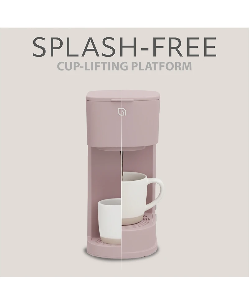 Willow Kitchen Compact Single Serve Coffee Maker - Compatible with K-Cup Pods Ground Coffee