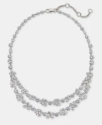 Givenchy Cubic Zirconia Layered Statement Necklace, 16" + 3" extender
