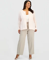 Anne Klein Plus Sequin Cardigan Sweater