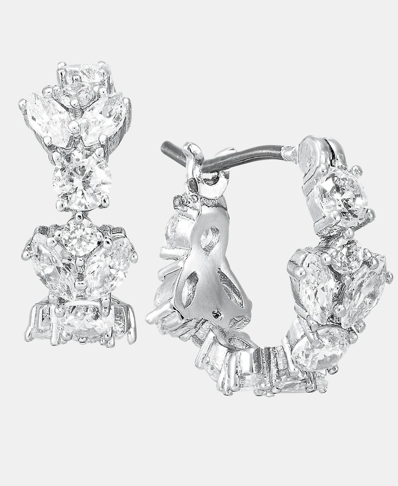 Givenchy Extra Small Cubic Zirconia Huggie Hoop Earrings, 0.36"