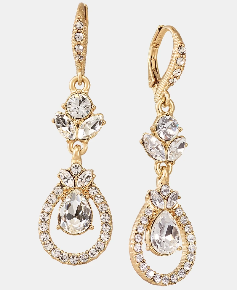 Givenchy Crystal Orbital Double Drop Earrings