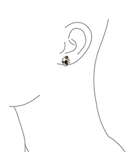 Bling Jewelry Set of 2 Pink Purple Black White Button Style Clip-On Earrings for Non-Pierced