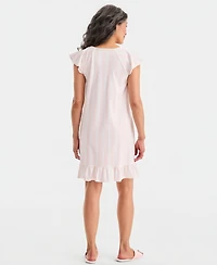 Charter Club Women's Mother's Day Printed Cotton Short Sleep Gown, Macy's Exclusive