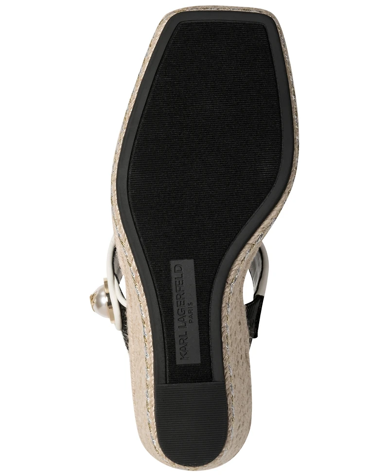 Karl Lagerfeld Paris Women's Carsen Wedge Sandals