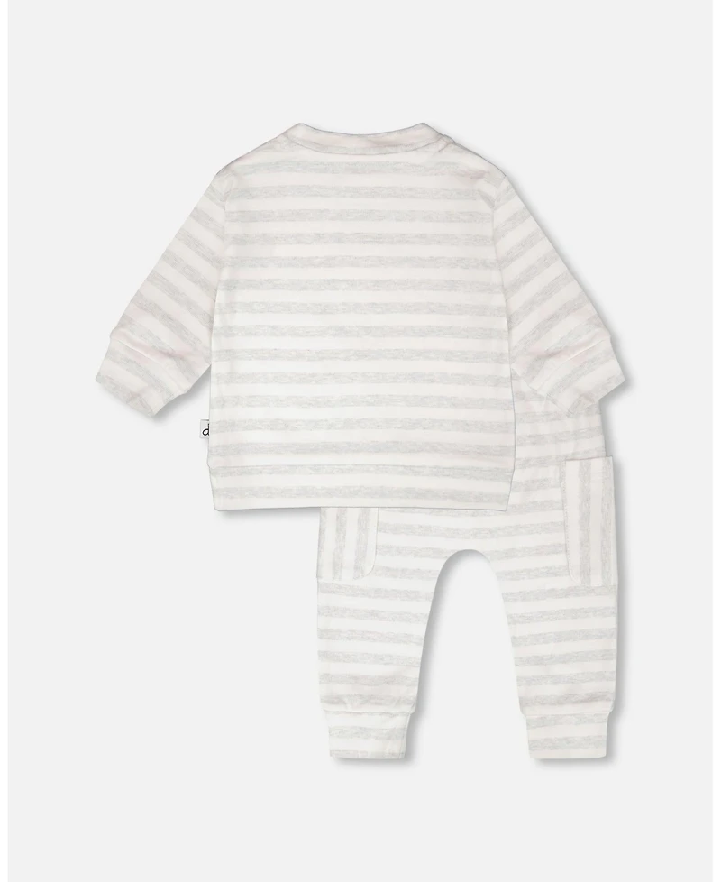 Deux par Baby Boys Soft Jersey Sweater and Pants Set