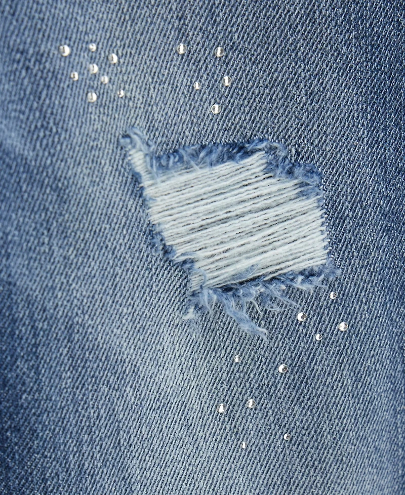 Guess Girls' 7-16 Comfort Flare Rhinestone Jeans