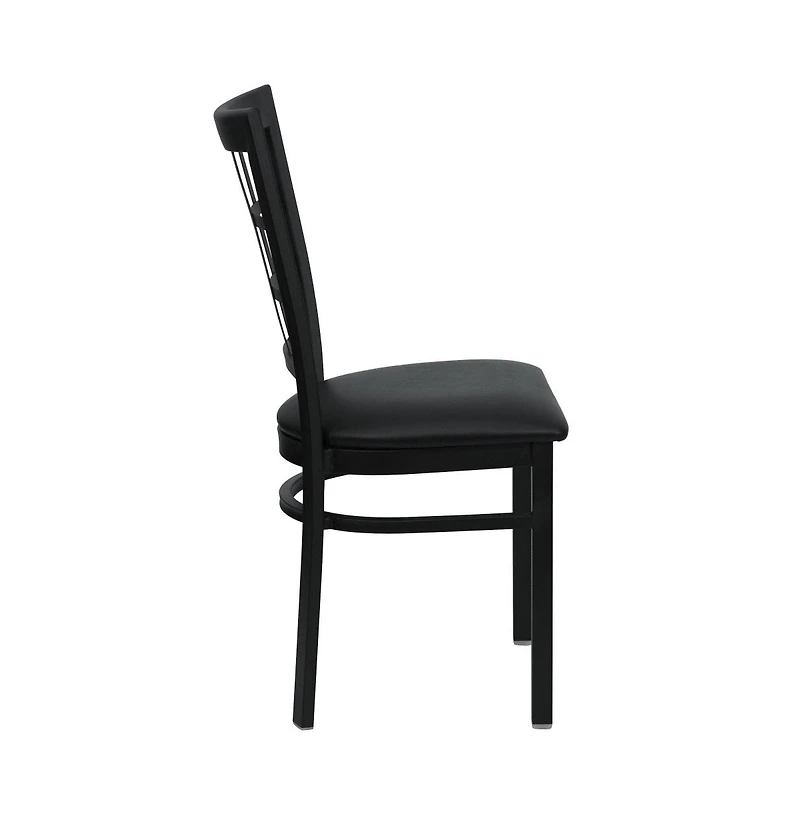 Emma+Oliver 2 Pack Window Back Metal Restaurant Chair