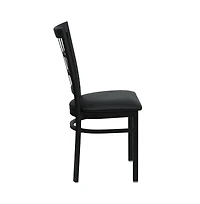 Emma+Oliver 2 Pack Window Back Metal Restaurant Chair