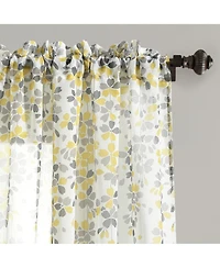 Lush Decor Weeping Flower Room Darkening Window Curtain Panels Pair 52"W x 84"L + 2" - Floral Curtains for Bedroom