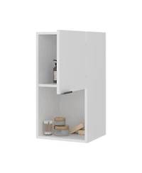 Fm Furniture Wall-Mounted Bathroom Cabinet with Hidden Storage and Open Compartment