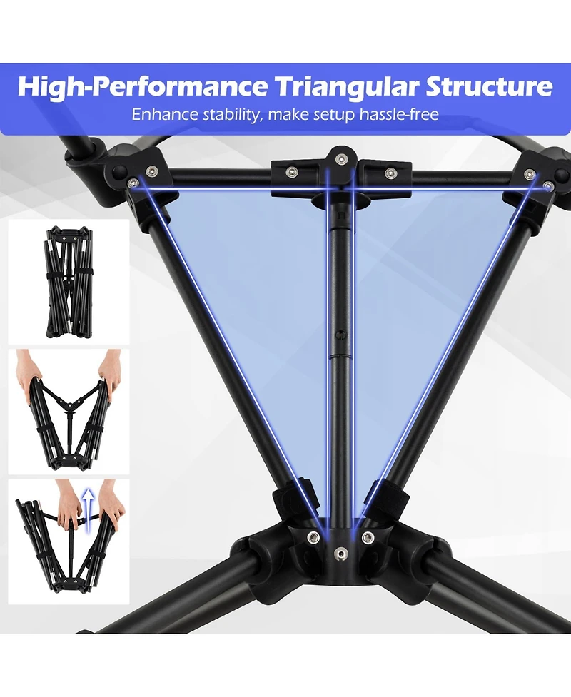 Mecale Folding Design High-Back Portable Camping Chair with Carry Bag, Pillow