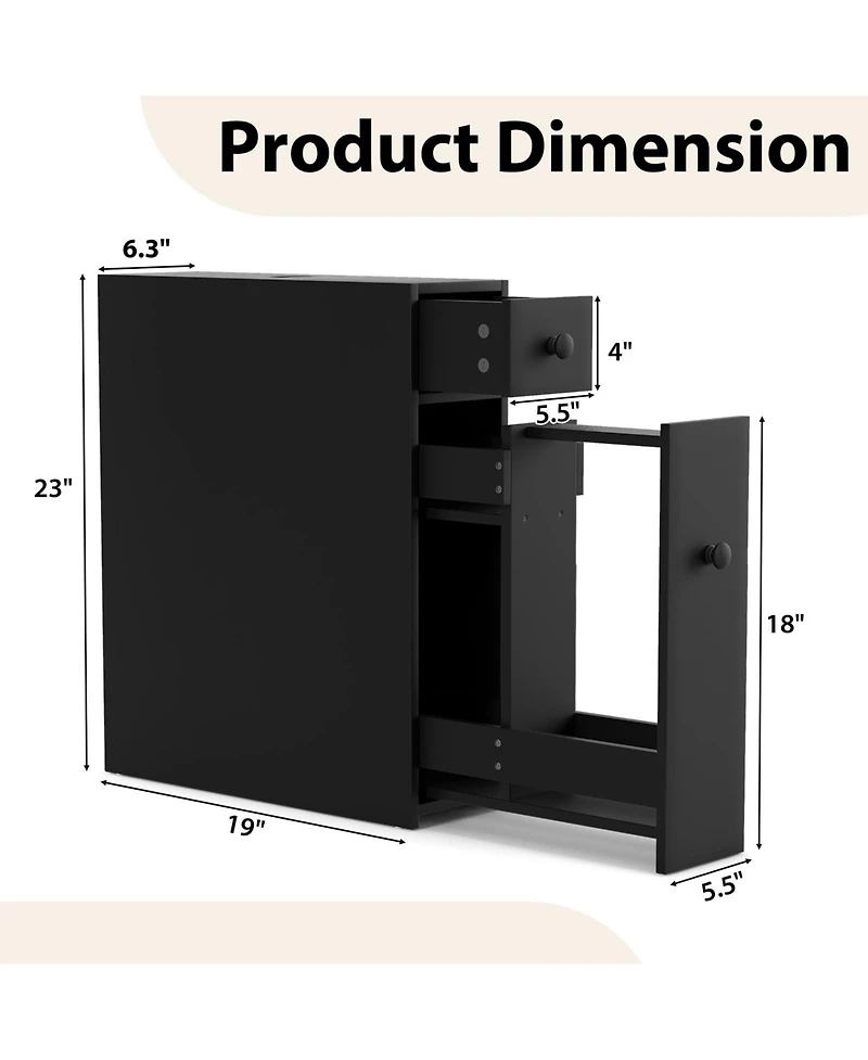 Volenca Bathroom Space-Saver Storage Organizer Cabinet