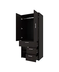 Fm Furniture Care Free Multi-Storage Wardrobe with Rod and Shelving