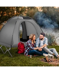 Mecale 2-Person Foldable Camping Cot Tent Combo, Off-Ground Sleeping Shelter for Adults