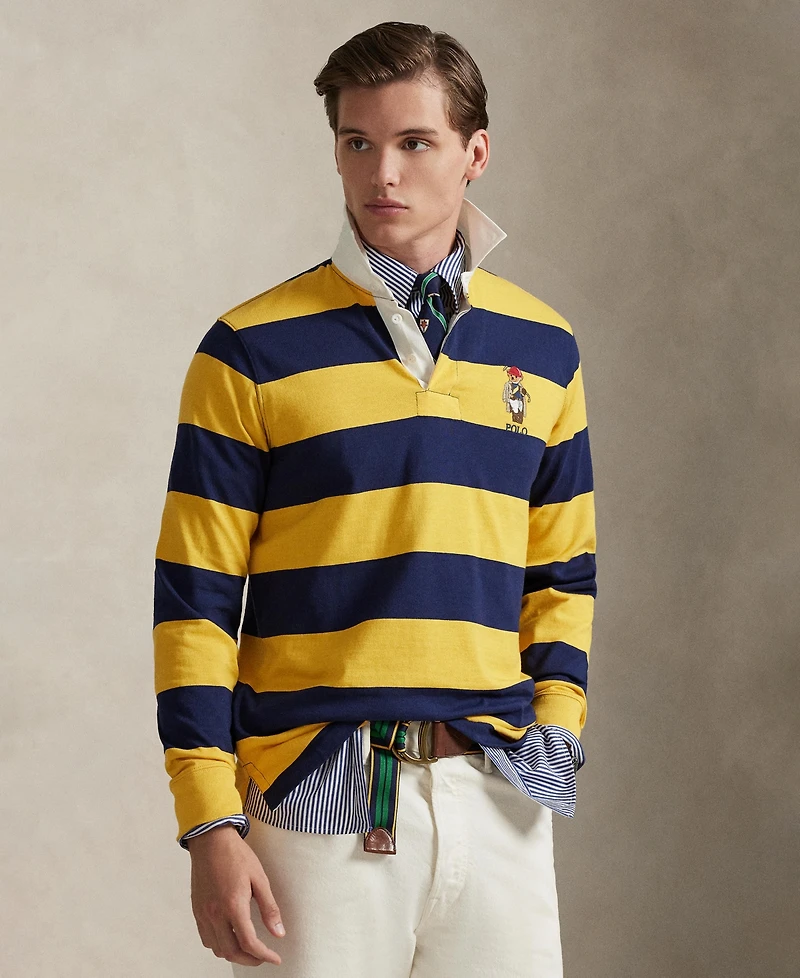 Polo Ralph Lauren Men's Striped Twill Rugby Sweater