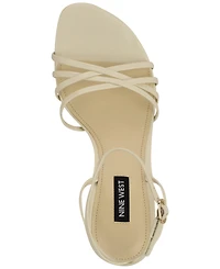 Nine West Women's Gazey Round Toe Strappy Dress Sandals