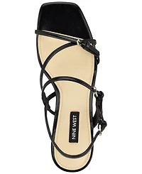 Nine West Women's Hayla Square Toe Dress Strappy Sandals