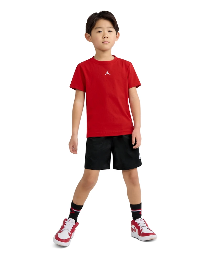 Jordan Little Boys Dri-fit Jumpman Woven Play Jersey T-Shirt & Mesh Shorts, 2 Piece Set