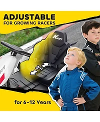 Qaba 24V Electric Go Kart, Kids Drift Kart with Dual 150W Motors,