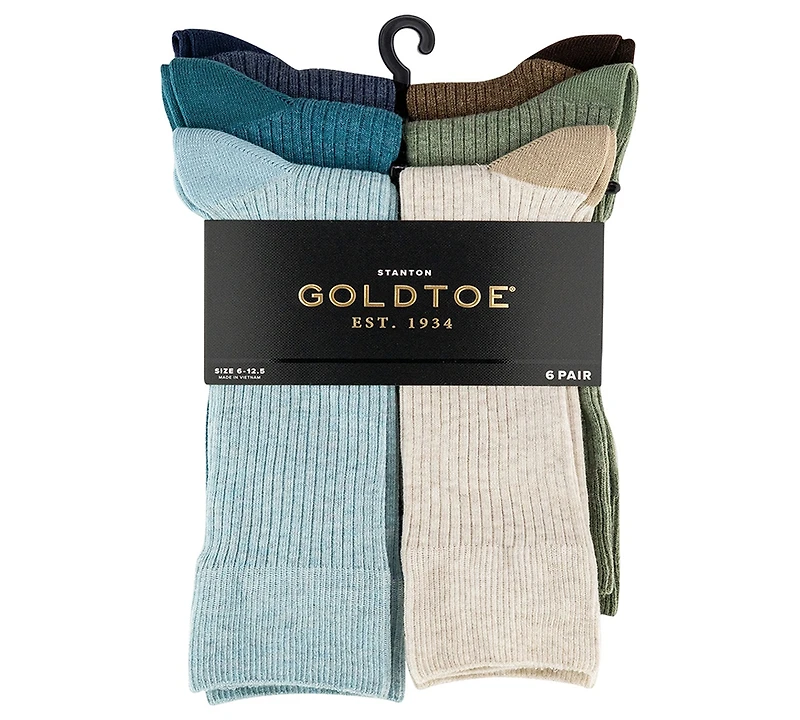 Gold Toe Men's 6-Pack Casual Stanton Socks