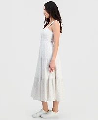Self Esteem Juniors' Ditsy Floral Sweetheart-Neck Maxi Dress