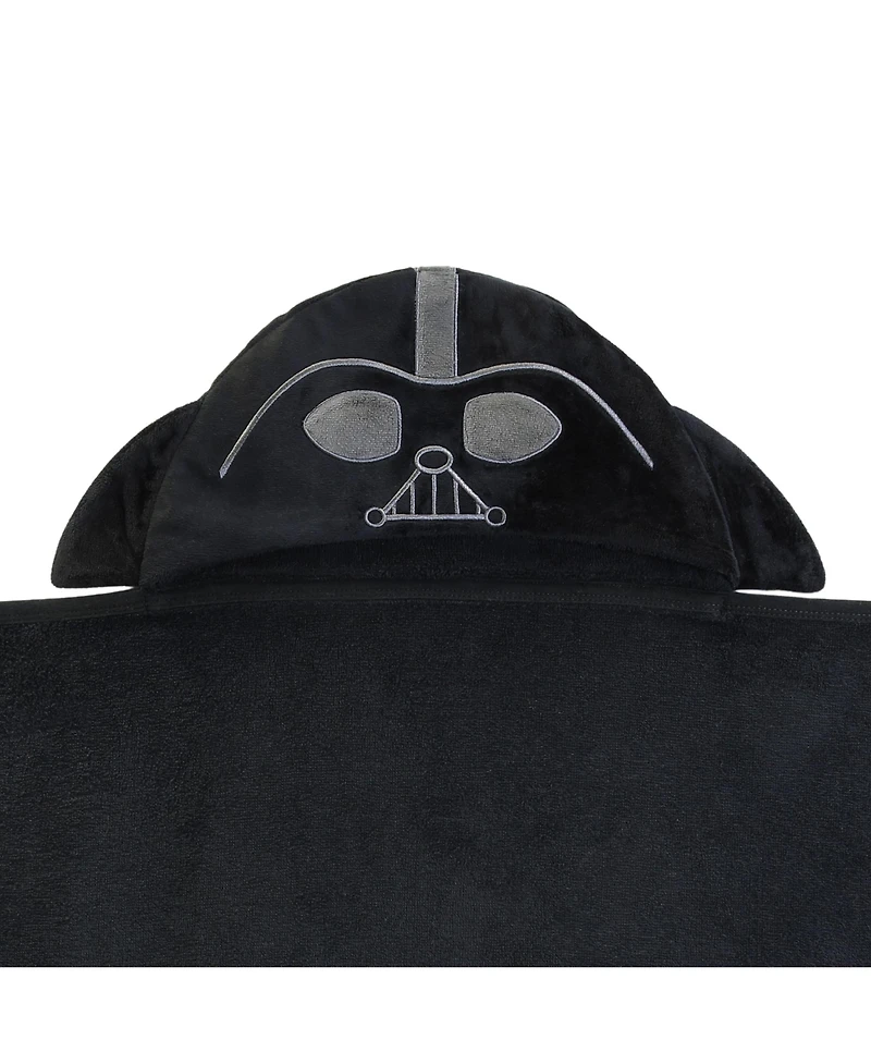 Lambs & Ivy Baby Boys Star Wars Darth Vader Black Luxury Cotton Hooded Bath Towel