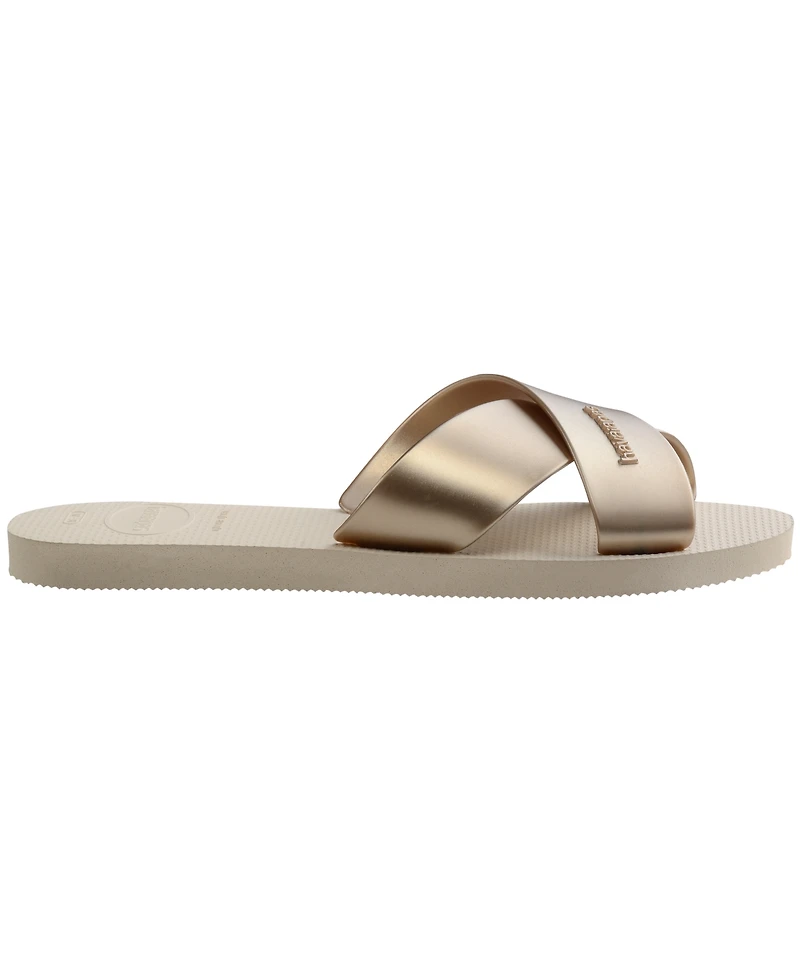 Havaianas Women's Aqua Metallic Round Toe Sandals