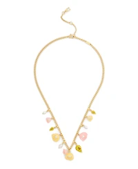 Coach Faux Stone Floral Statement Bib Necklace