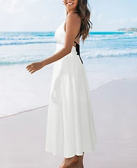 Cupshe Women's Glow Figure White Maxi Beach Dress