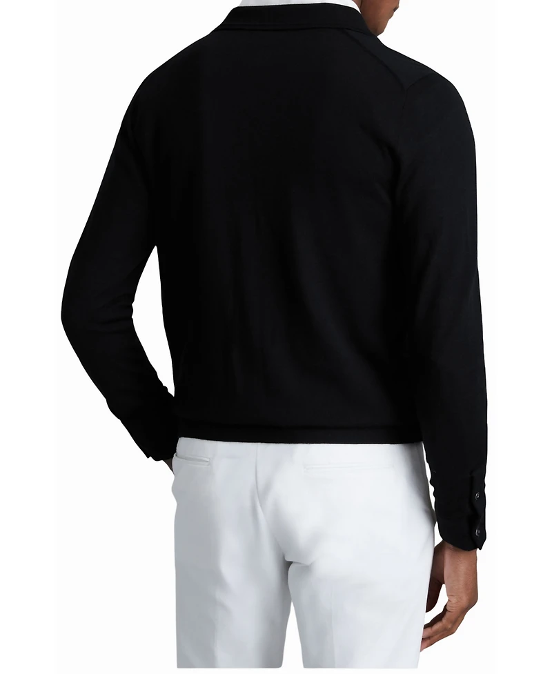 Reiss Men's Merino Wool Button-Through Cardigan