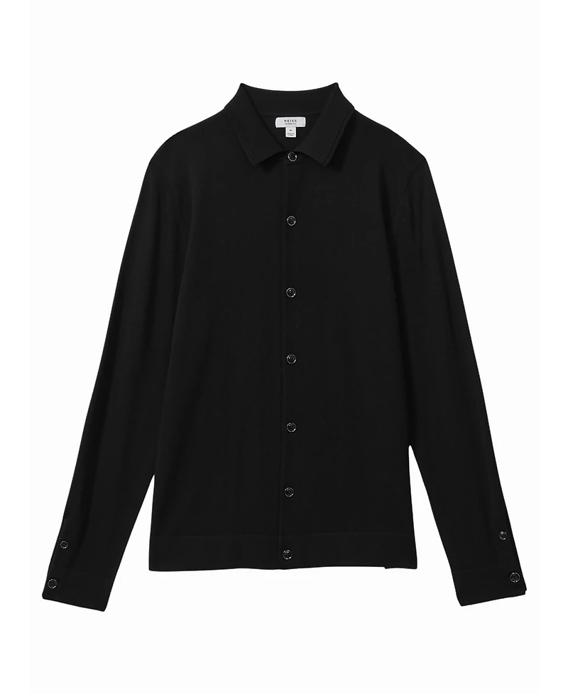 Reiss Men's Merino Wool Button-Through Cardigan