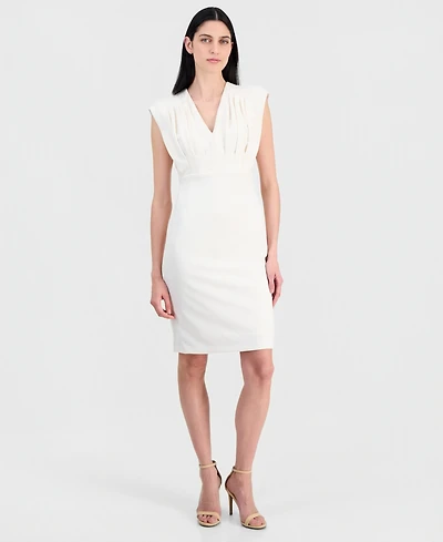 Anne Klein Women's Pleated-Bodice Sheath Dress
