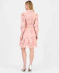 Anne Klein Women's Lace Scalloped-Hem Shirt Dress