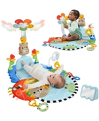Fisher Price 3-in-1 Kick and Sway Activity Gym, Baby Play Mat with Sensory Toys