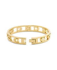 Coach Rhodium Signature C Openwork Bangle Bracelet