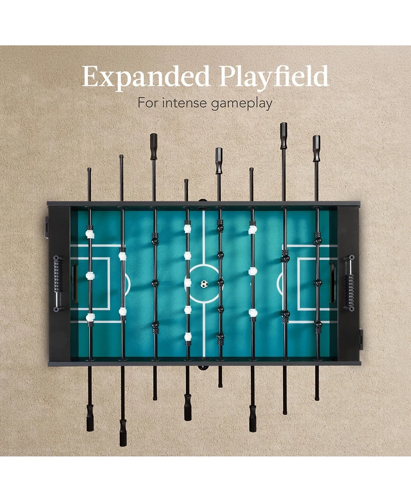 Best Choice Products Large 54in Full-Size Foosball Table for Home, Game Room w/ 2 Balls, 2 Cup Holders