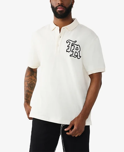 True Religion Men's Short-Sleeve Embroidered Polo Shirt