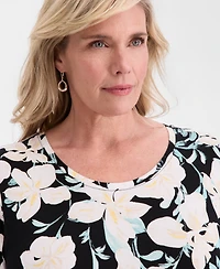 Jm Collection Plus Alice Orchid T-Shirt, Macy's Exclusive