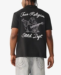 True Religion Men's Short-Sleeve Embroidered Polo Shirt