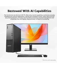 Lenovo ThinkCentre neo 55s Sff Desktop Amd Ryzen 7 32GB Ram Amd Radeon Graphics 1TB Ssd Storage Windows 11 Pro - Black