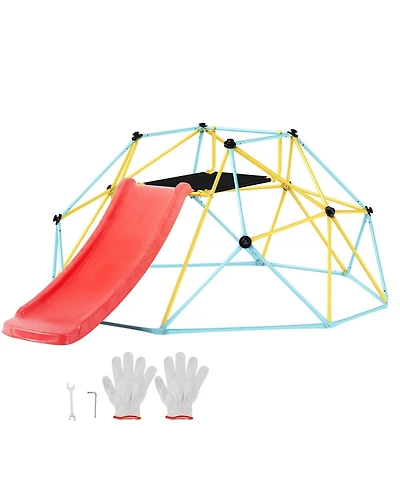 Sugift 8FT Kids Climbing Dome with Slide for Indoor Outdoor Play