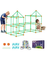 Sugift 140-Piece Glow Fort Building Kit, Stem Construction Toys