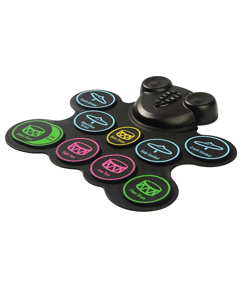 Sugift Roll-Up Electric Drum Set 9 Pads with Speakers Pedals Sticks Midi